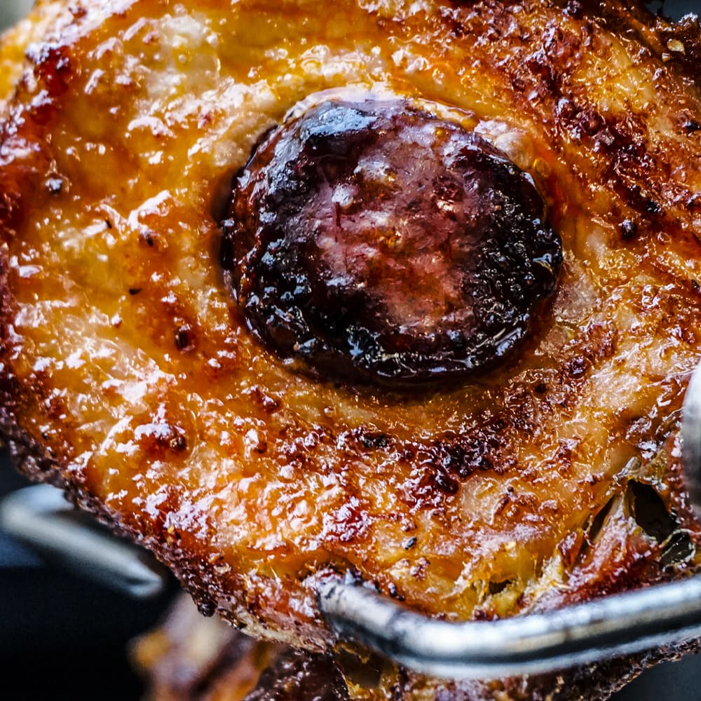 forgatónyárson sült kolbásszal töltött karaj weber grill recept