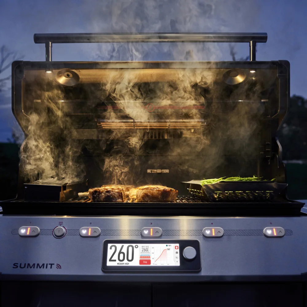 Food_5 weber summit okos gázgrill 5 égős crafted és works rozsdamentes acél