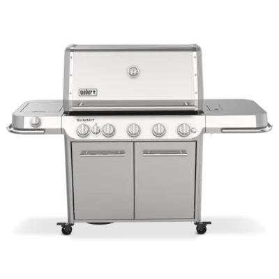 summit gázgrill öt égővel és oldal égővel, rozsdamentes acél