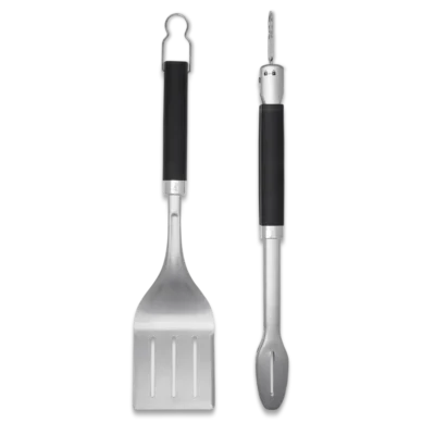 rozsdamentes acél spatula és grillcsipesz