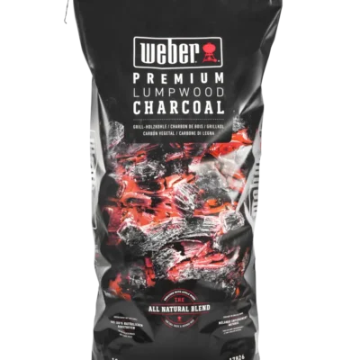 bükkből, gyertyánból, nyírfából, tölgyfából és almafából készült Weber Lumpwood faszén gyorsan és forrón ég