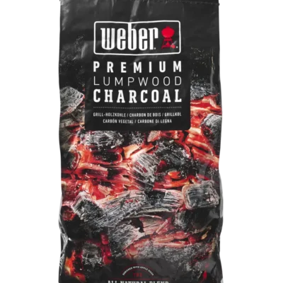 bükkből, gyertyánból, nyírfából, tölgyfából és almafából készült Weber Lumpwood faszén gyorsan és forrón ég