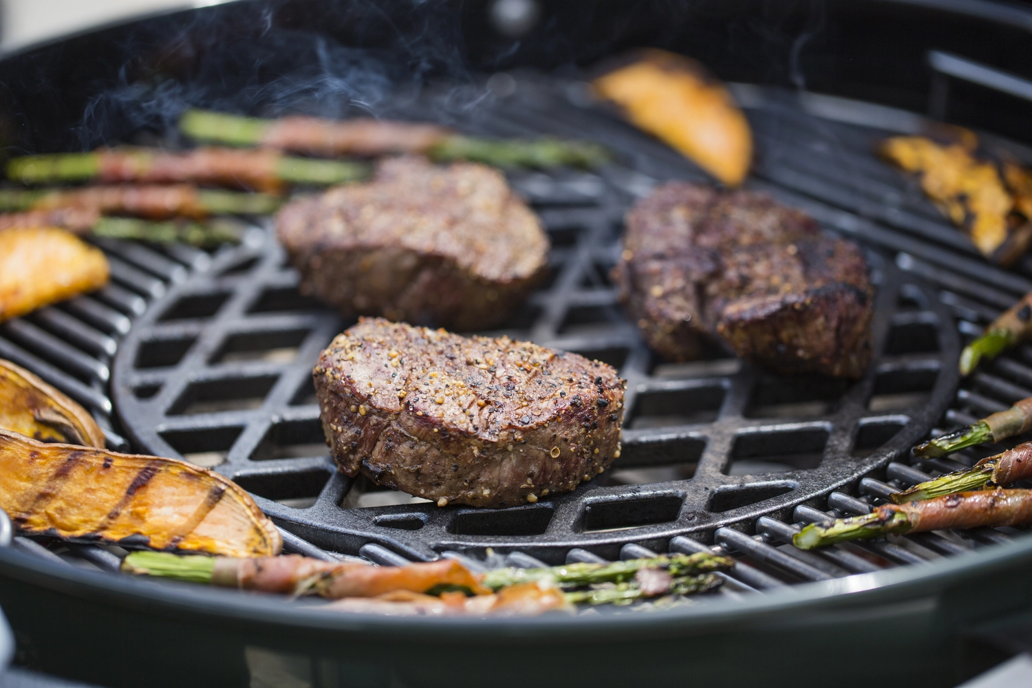 GBS steaksütő rács, öntöttvas