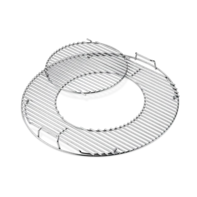 Rozsdamentes acél GBS grillrács felhajtható oldalakkal, 57 cm-es faszenes grillekhez