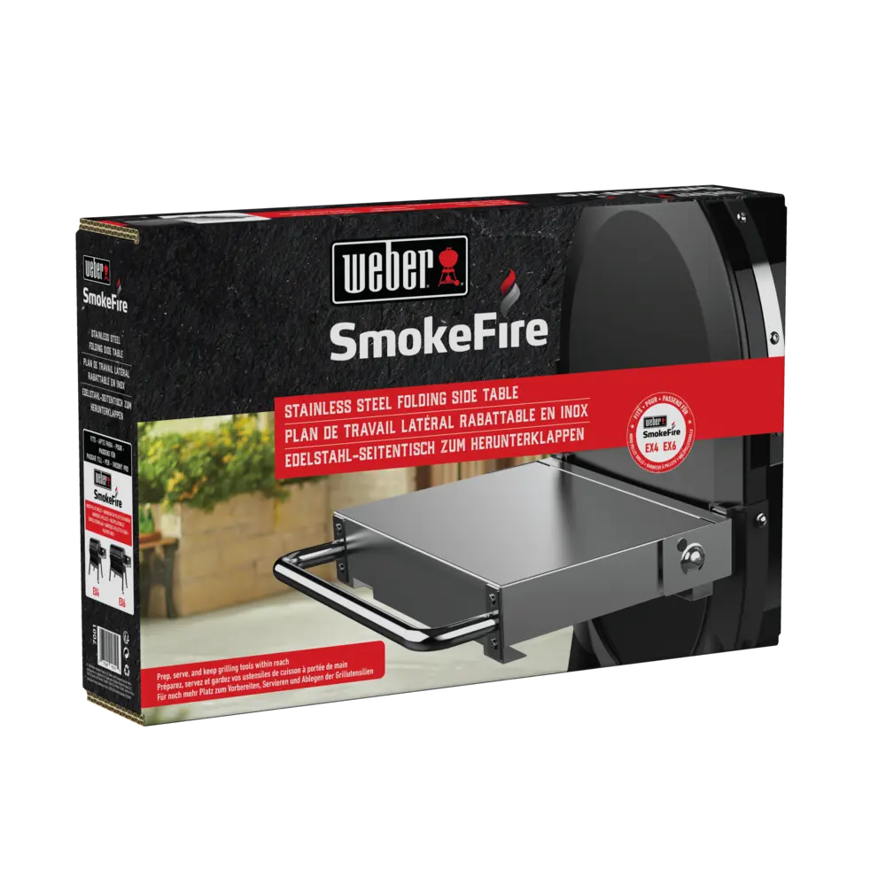 Rozsdamentes acél SmokeFire oldalsó asztal