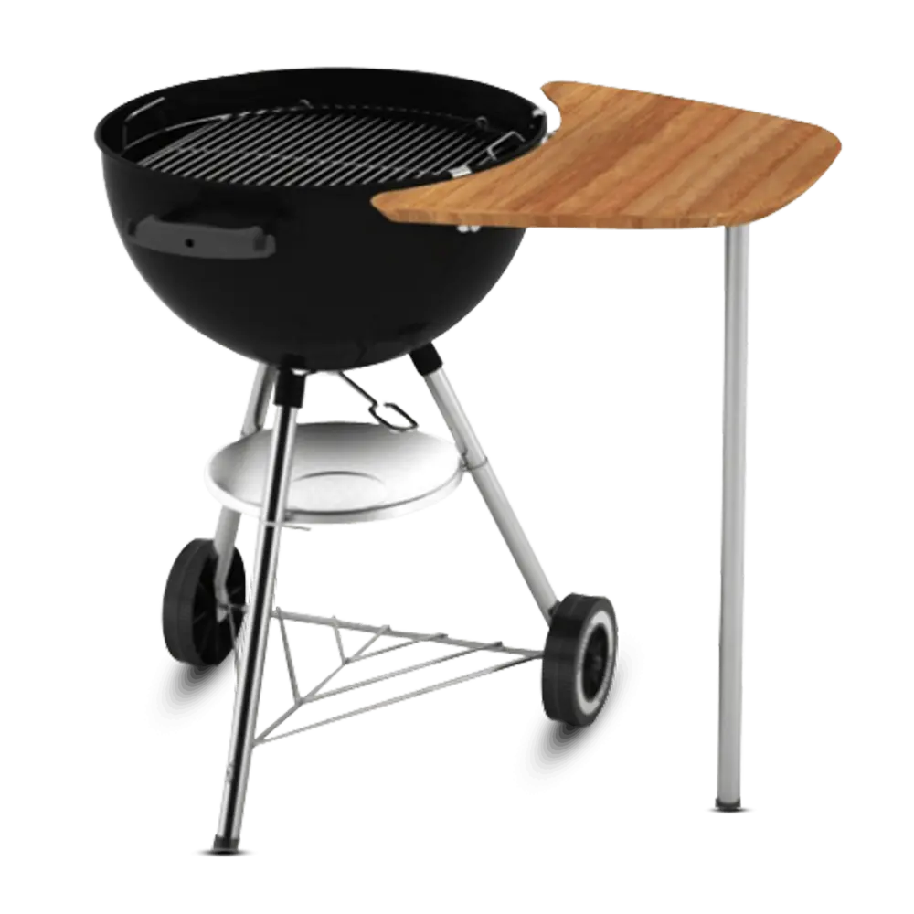 Oldalasztal bambuszból, 47 és 57 cm-es gömbgrillekhez